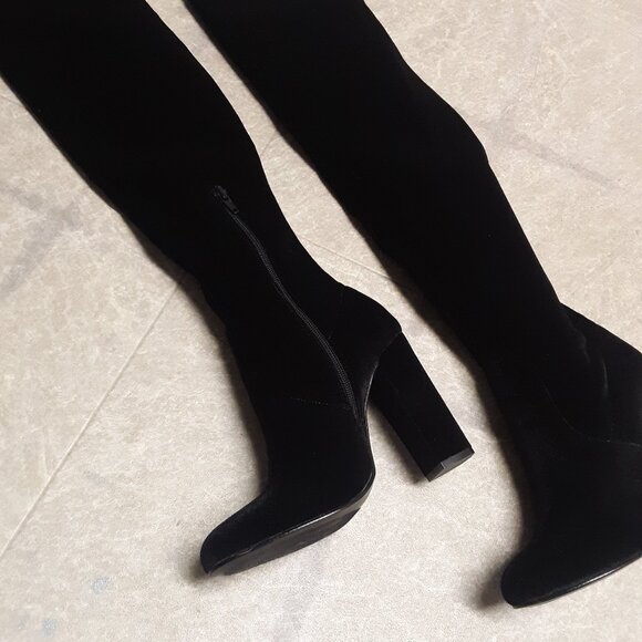 Chinese Laundry Shoes - Chinese Laundry over thigh velvet boots "Brenda" size 7